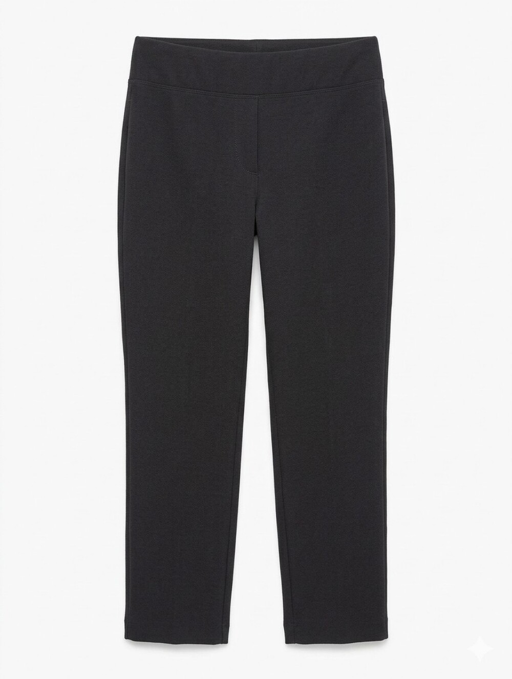 Chico's Charcoal Dark Grey Stretch Pull-On Straight Leg Pants SIZE 2 SHORT